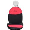 Italfodere - Coprisedili Auto Anteriori - Compatibili con Fiat 500 dal 2007 in Poi - Fatti a Mano - Cotone - Gommapiuma - Poliestere - Accessori Auto Interno - Made in Italy - Rosso/Nero