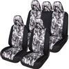 Rebeca Shop Copri sedili auto universali, set fodere protezione sedili anteriori e posteriori, poliestere trapuntato, comfort interno, no suv (Bicolore, Mimetico Chiaro)