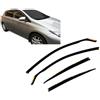 J&J AUTOMOTIVE HEKO Deflettori per Toyota Auris 5-Porte Berlina 2013-2018 | 4 deflettori HEKO per Toyota Auris 5-Porte Berlina, PMMA 3 mm, fumé, canale del finestrino.
