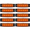 VIGORFLYRUN PARTS LTD 10x 3.8 6 LED Luce Laterale da Camion Indicatore LED Lampada di Posizione, per 24V Rimorchio Camion Furgone Rimorchi Auto Trattore Camper SUV - Ambra