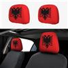 PHAYAH Set di 2 copri poggiatesta con bandiera dell'Albania, accessori per poggiatesta auto, universali, adatti per auto/camion
