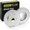 RIDEX PLUS 82B0258P 2x Disco freno Anteriore senza mozzo portaruota senza bullone fissaggio ruota Compatibilità con FORD Fiesta Mk6 Hatchback JA8, JR8
