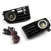 Bruce & Shark 2Pcs Fari fendinebbia anteriori Angel Eyes + Griglia adatta per Vw Golf 5 Mk5 Rabbit 2003-2009