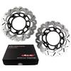 Arashi Dischi Freno anteriori Flottanti per Suzuki GSR400 GSR600 2006-2010, DL650 V-STROM 2007-2012, VSTROM 650 ABS 2007-2022, DL V-STROM 650 ADV ABS 2012-2015, Nero Motorcycle Parts