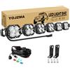 YOJZMA Barra Led Fuoristrada 40 Pollici 180W con 12V DT Cavo, Dritta/Curva | 18000LM, Fari di profondità, Luci di Lavoro, Bianco 6000K, IP67 Impermeabile, per 4x4, Offroad, Auto, SUV, ATV, UTV, Camion
