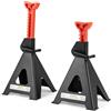 COSTWAY Set di 2 Cavalletti per Auto 12 T, Coppia di Cavalletti di Sostegno con Blocco della Maniglia e Altezza Regolabile 48-75 cm, Cavalletti per Cric per SUV, Berlina, Pickup e UTV