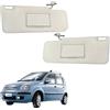 Generico Coppia Alette Parasole Destra e Sinistra con Specchio e Tasca per PANDA 169 dal 2003 al 2012, Kit Completo DX + SX - Compatibile, Non Originale