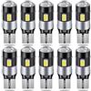 QAUBEN 194 Lampadine LED Canbus 6000K Xenon Bianco Lente per proiettore 5630 Chipset 2825 175 T10 Lampadine di ricambio W5W LED per interni auto Cupola mappa Porta Luci targa di cortesia (10pcs)