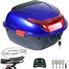 HDBODY Bauletto Per Moto Bauletto in ABS Di Grande Capacità Per Scooter, Moto, Motorini E Quad,Blu,40x36x25cm