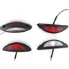 J/J Set Di 4 Luci Di Ingombro Verticali A LED 24 V Dotate Di Contrassegno E-Mark Da Applicare Sulla Scocca Di Rimorchi Carrelli Camper Roulotte E Autocarri Colore: Rosso E Bianco