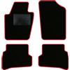 QUEMAR Tappetini Auto compatibili con Polo V 2009-2017 (6R - 6C) / Kit Tappeti Moquette e Gomma su Misura (Set 2 Anteriori + 2 Posteriori) / Ricami e Colori Personalizzati (0 Ricami, Bordo Rosso)