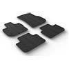 AROBA GL0498 Tappetini in gomma di design compatibili con BMW X3 G01, X3M F97 a partire dal 10.2017> bordo rialzato 4 pezzi colore nero tappetini auto in gomma su misura
