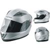 A-Pro Casco Integrale Moto Scooter Visierino Anti Graffio Touring Argento M