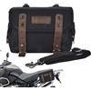 Generico Borsa Da Sella Per Moto - Portaoggetti Per Sedile Posteriore In Tela Cerata Resistente, Borse Laterali Per Moto Universali Impermeabili, Borsa Da Sella Laterale Vintage Con Fibbia In Metallo | Robusto