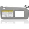 CRAZYPARTS Aletta parasole per lato conducente e passeggero, con luce, grigio