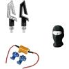 MOTO SPORT MONDO COMPATIBILE CON MOTO GUZZI CALIFORNIA 1100 STONE METAL 1 COPPIA DI FRECCE A LED 12V PER MOTO+2 RESISTENZE 6 OHM 25W PER INTERMITTENZA FRECCIA KIT LAMPA OMOLOGATO