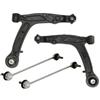 AOQ ORIGINAL QUALITY AOQ - KIT 2 BRACCI BRACCETTI OSCILLANTI & BIELLETTE BARRA STAB. COMPATIBILE CON FIAT PANDA 169 dal 2003