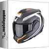 MOTOTOPGUN scorpion casco modulare per moto exo-tech evo carbon cosy nero opaco arancione taglia xl mototopgun 118-475-168-06