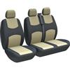SUTVCM Coprisedili 2+1 Furgone Conducente Singolo E Doppio Passeggero Per Fiat Per Ducato Per Scudo Protezioni sedili(BEIGE 3 POSTI)