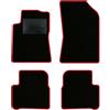QUEMAR Tappetini Auto per Citroen C3 III, Bordo Rosso, 0 Ricami | 2016-2024 / Kit Tappeti Moquette e Gomma su Misura / Set 2 Anteriori + 2 Posteriori / Ricami e Colori Personalizzati