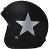 IGUANA CUSTOM CLOTHES Casco moto Jet con rivetti Pendejo by iguana collezione personalizzata nero opaco con stella argento (XS)