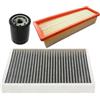 Somer Car KIT 3 FILTRI TAGLIANDO COMPATIBILE CON FIAT PANDA 169 NEW 500 FORD KA 1.2 BENZINA 51KW 1.1 1.2
