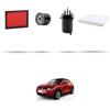 HOFFCAR Kit tagliando 4 filtri compatibile con Nissan Juke (F15,F15E) 1.5 dci 81kw dal 2010