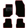 QUEMAR Tappetini Auto compatibili con Peugeot 208 II e-208 dal 2019/ Kit Tappeti Moquette e Gomma su Misura (Set 2 Anteriori + 2 Posteriori)/ Ricami e Colori Personalizzati (0 Ricami, Bordo Rosso)