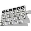 Generico Adesivo con logo emblema lettere 3D nero ABS for bagagliaio auto for GLB 35 200 250 X247 GLB35 GLB200 GLB250 GLB220d Accessori(Chrome,GLB 250)