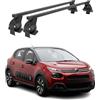 OMAC Barre di carico trasversali in acciaio per Citroën C3 2016-2024 - Antifurto incluso - Testato con city crash - DIN 75302:2019 - ISO/PAS 11154:2006 - Carico massimo 50 kg Nero
