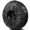 Homefurnishmall Copertura di ricambio per pneumatici di scorta con dimensioni regolabili, copertura di ricambio per riporre pneumatici di ricambio per auto (13-18 pollici)