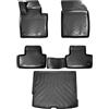 fussmattenprofi.com Fussmattenprofi Set Tappetini Auto e Vasca Baule per Volvo XC-60 II (2ª Generazione) dal 2017 - Su Misura, Antiscivolo, Inodore - Protezione Completa per Interni e Bagagliaio Auto