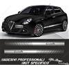 IRIDEA DESIGN ADESIVI STRISCE FIANCATE LATERALI COMPATIBILE CON ALFA ROMEO GIULIETTA ARGENTO CON SPATOLA