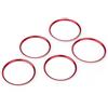 HUVNEXA 5 pezzi auto-styling AC presa anello decorazione aria condizionata bocchette adesivi copertura, for Mercedes-Benz, AB CLA GLA classe Profilo per bocchette di ventilazione(Rot)