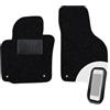 MOTO-MOLTICO Tappetini auto anteriori in velluto nero, set di 2 pezzi tappetini per auto adatti per Skoda Octavia II 2004-2013