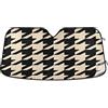 Caihoyu Parasole per auto Pied de poule marrone Parasole Auto Parasole Protector Pieghevole Auto Protezione Solare Protezione Calore Copertura Mantiene Il Vostro Veicolo Fresco 139,7 x 70,1 cm Nero e Avorio
