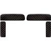 F-CORE Coperture per cabine Camion Compatibile per Man TGX 01.07-12.17 Coperture per finestrini Laterali Nero/Rosso