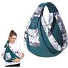 Admygo Fascia Porta Bebe Neonato Facile da Indossare, Marsupio Neonato 0-36 Mesi, Fascia Neonato Senza Nodi, Portatile Fascia Neonato Multifunzionale e portatile, fino a 20kg (Verde Scuro)