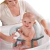 MLqkpwy Seggiolino per vasca da bagno per bambini, girevole, 32 x 28 x 32 cm, pieghevole, con ventose, seggiolino per vasca da bagno per bambini da 6 a 18 mesi (grigio + bianco)