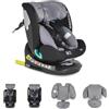 Cangaroo seggiolino auto i-Size Quill (40-150 cm) gruppo 0/1/2/3, Isofix, colorazione:grigio