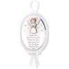 Argenteria MB Medaglione Musicale Capoculla Sopraculla Ovale con Preghiera Angelo di Dio in Argento, Personalizzabile con Incisione del Nome, Idea Regalo per la Nascita da appendere alla culla del neonato