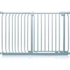 Safetots Cancelletto di Sicurezza Elite, 134cm - 143cm, Grigio Opaco, Cancelletto di Sicurezza a Pressione per Scale, Cancelletto per Bambini per Porte, Barriera di Sicurezza, Installazione Facile