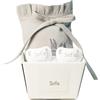 BebeDeParis Regalo Neonato Maschio Femmina | 2 Ciucci per Bambini con Nome | de 0|6 Mesi e Portaciuccio Grigio | Senza BPA | Presentato in una scatola elegante personalizzata | | BebeDeParis