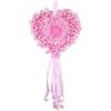 baby idea Babysanity - Fiocco Nascita Bimba Grande a Forma Di Cuore Coccarda Nascita in Tulle Perfetta per Interno ed Esterno Dimensioni 110x55 Cm (Mod. Cuore Rosa)