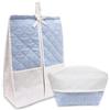 La Chiocciolina Set neonato da ricamare a punto croce, Porta pannolini e trousse portaoggetti con tela aida, Coordinato regalo nascita, Porta pannolini e Busta. (274 Azzurro)
