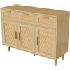 HOOGDLJ HOOGDLJ Armadio da Cucina, Credenza con Cassettiera da 3 Cassetti e 3 Ante, Armadio da Cucina con Piano di Lavoro, Buffet per Soggiorno, Camera da Letto, Corridoio, 108 x 40 x 80 cm (Colore