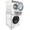 QUICK STAR Mensola per lavatrice, 74 x 65 x 111 cm, con estrazione, colore: bianco