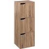 5 five simply smart 5five - mix n modul effetto rovere naturale 3 ripiani con ante