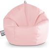 Happers Pouf Bambini Poltrona Morbida a Sacco per Sedersi con Imbottitura Puff per Gioco Relax Lettura Puffo Interno Ecopelle Quotidiano di lunga Durata Rosa