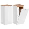 Lomadox Mobile da bagno con cesto portabiancheria in bianco lucido, larghezza x altezza x profondità circa 35/80/35 cm